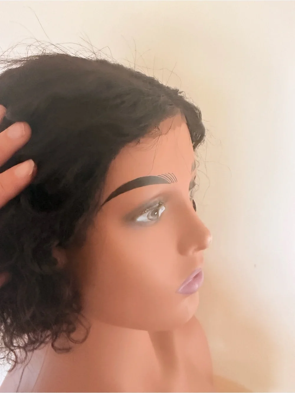 HUMAN HAIR Wig 13x6 Frontal Lace 180% Density HD Lace 6” deep wave